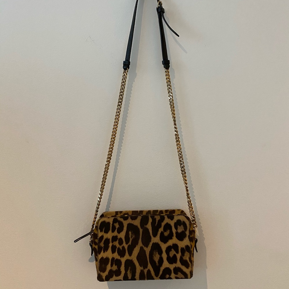 Maison Margiela leopard fur crossbody bag